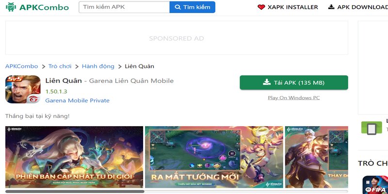 Sử dụng các phần mềm APK từ địa chỉ uy tín để tải game