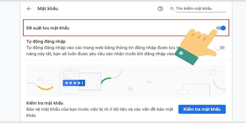 Nên sử dụng hệ thống ghi nhớ mật khẩu của Google 